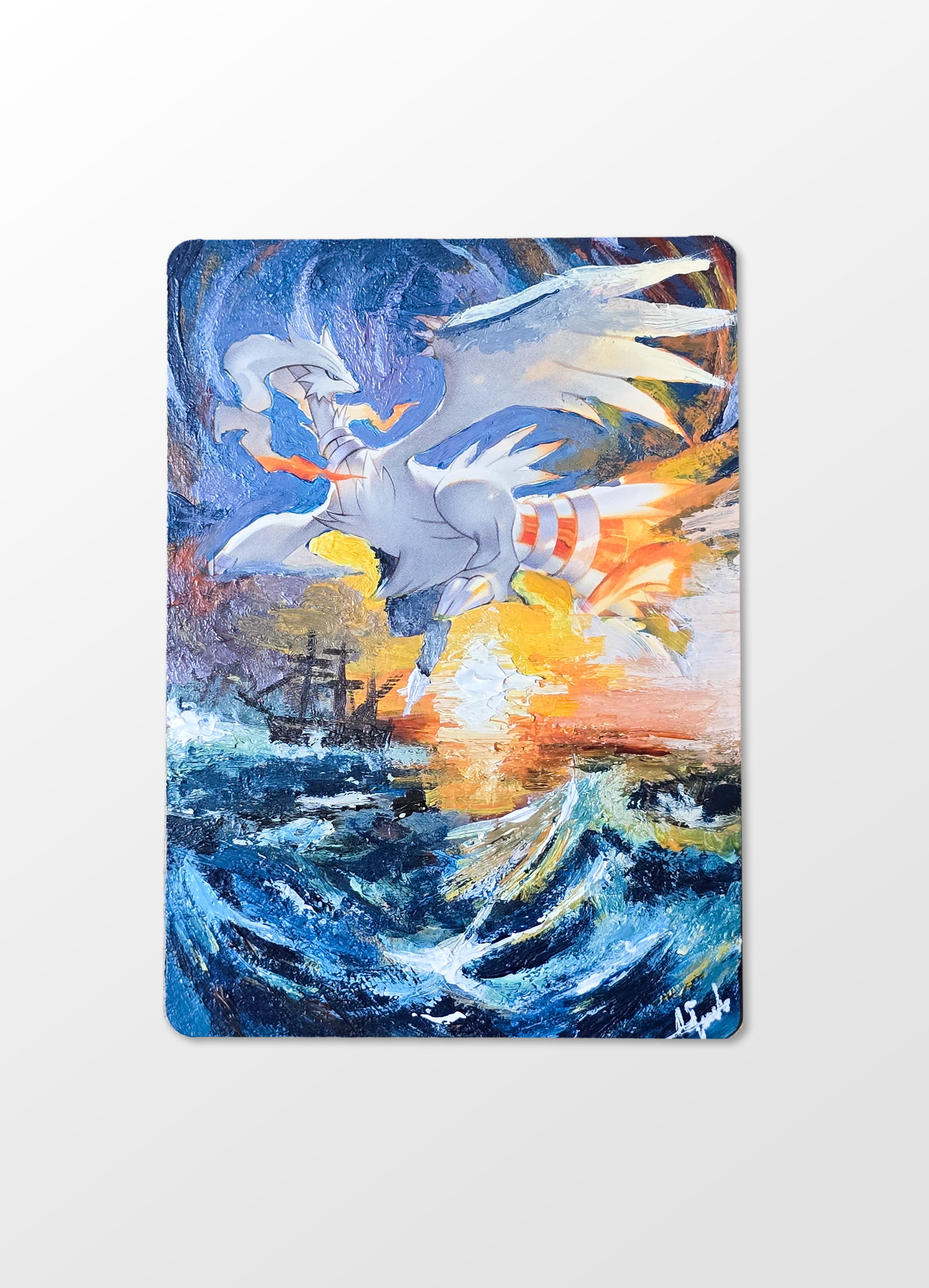 1-of-1 Custom Painted Reshiram Card — Amjaad × KanzTCG