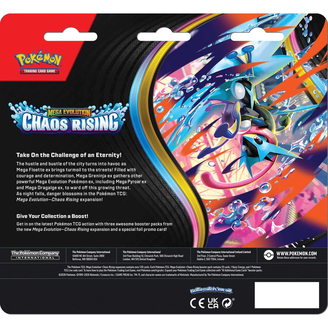 Pokémon TCG: Mega Evolution Chaos Rising - 3-Pack Blister (Preorder)