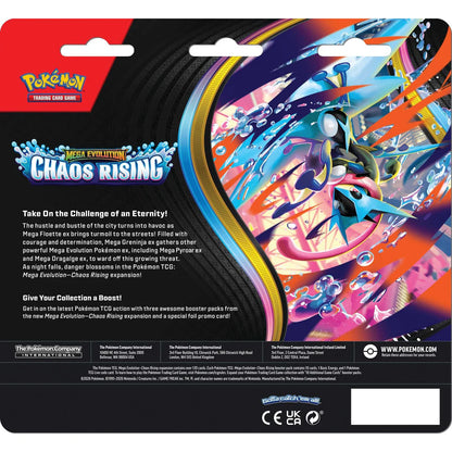 Pokémon TCG: Mega Evolution Chaos Rising - 3-Pack Blister (Preorder)