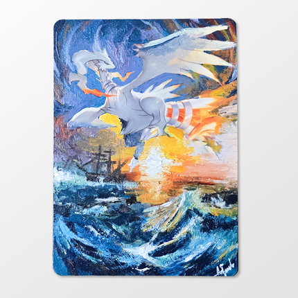 1-of-1 Custom Painted Reshiram Card — Amjaad × KanzTCG